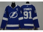 Adidas Women Tampa Bay Lightning #91 Steven Stamkos Blue Hockey Jersey