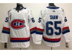 Adidas Montreal Canadiens #65 Andrew Shaw White 2017 NHL 100 Classic Breakaway Jersey