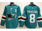 Adidas San Jose Sharks Jerseys #8 Joe Pavelski Green Hockey Jersey