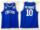 Cibona Zagreb #10 Drazen Petrovic Blue Basketball Jersey