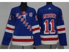 Adidas Youth New York Rangers #11 Mark Messier Blue Hockey Jersey