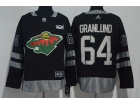 Adidas Minnesota Wild #64 Mikael Granlund Black 100th Hockey Jersey