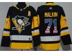 Adidas Pittsburgh Penguins #71 Evgeni Malkin Black USA Flag Fashion Jersey