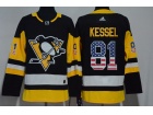 Adidas Pittsburgh Penguins #81 Phil Kessel Black USA Flag Fashion Jersey