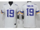 Women Minnesota Vikings #19 Adam Thielen White Vapor Untouchable Limited Jersey