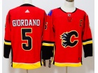 Adidas Calgary Flames #5 Mark Giordano Red Hockey Jersey