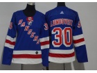 Adidas Women New York Rangers #30 Henrik Lundqvis Blue Hockey Jersey