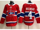 Adidas Montreal Canadiens #4 Jean Beliveau Red Hockey Jersey