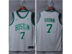 Nike Boston Celtics #7 Jaylen Brown Grey City Basketball Jersey