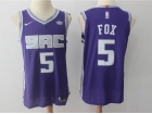 Nike Sacramento Kings #5 De'Aaron Fox Purple Basketball Jersey