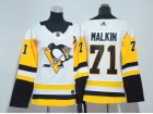 Adidas Womens Pittsburgh Penguins #71 Evgeni Malkin White Hockey Jersey