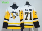 Adidas Youth Pittsburgh Penguins #71 Evgeni Malkin White Hockey Jersey