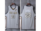 Nike Cleveland Cavaliers #23 LeBron James Gray City Jersey