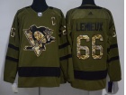 Adidas Pittsburgh Penguins #66 Mario Lemieux Green Salute To Service Hockey Jersey