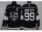 Adidas Los Angeles Kings #99 Wayne Gretzky Black Hockey Jersey