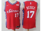 Nike Philadelphia 76ers #17 J.J. Redick Red Basketball Jersey