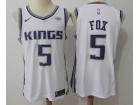 Nike Sacramento Kings #5 De'Aaron Fox White Basketball Jersey