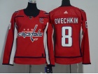 Adidas Women Washington Capitals #8 Alexander Ovechkin Red Hockey Jersey