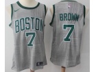 Nike Boston Celtics #7 Jaylen Brown Grey City Swingman Jersey