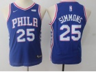 Nike Youth Philadelphia 76ers #25 Ben Simmons Blue Swingman Jersey