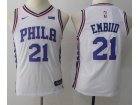 Nike Youth Philadelphia 76ers #21 Joel Embiid White Swingman Jersey