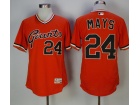 San Francisco Giants #24 Willie Mays Orange Pullover Flex Base Jerseys