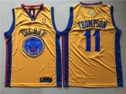 Nike Golden State Warriors #11 Klay Thompson Yellow City Swingman Jersey