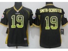 Women Pittsburgh Steelers #19 JuJu Smith-Schuster Black Drift Fashion Football Jersey