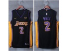 Nike Los Angeles Lakers #2 Lonzo Ball Black Jersey