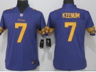 Women Minnesota Vikings #7 Case Keenum Purple Color Rush Limited Jersey