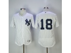 New York Yankees #18 Didi Gregorius White Strips Flexbase Jersey