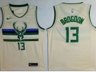 Nike Milwaukee Bucks #13 Malcolm Brohdon Cream City Swingman Jerseys