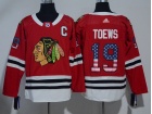 Adidas Chicago Blackhawks #19 Jonathan Toews Red USA Flag Hockey Jersey