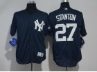 New York Yankees #27 Giancarlo Stanton Blue Flex Base Jersey