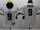 Women Philadelphia Eagles #9 Nick Foles White Vapor Untouchable Limited Jersey