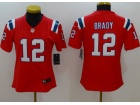 New England Patriots #12 Tom Brady Red Womens Vapor Untouchable Limited Jersey