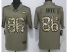 Philadelphia Eagles #86 Zach Ertz Olive Camo Salute To Service Limited Jersey