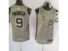 Nike San Antonio Spurs #9 Tony Parker Grey Jersey