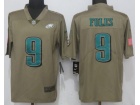 Philadelphia Eagles #9 Nick Foles Olive Salute To Service Limited Jersey