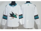 Adidas San Jose Sharks Blank White Hockey Jersey