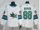 Adidas San Jose Sharks #88 Brent Burns White Hockey Jersey