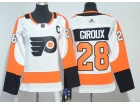 Women Adidas Philadelphia Flyers #28 Claude Giroux White Hockey Jersey