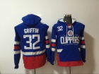 Los Angeles Clippers #32 Blake Griffin Blue Basketball Hoodie