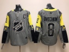 Adidas Washington Capitals #8 Alexander Ovechkin Gray All Star Hockey Jersey