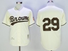 St. Louis Browns #29 Satchel Paige Cream Throwback Jerseys