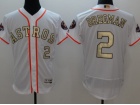 Houston Astros #2 Alex Bregman White World Series Champions Gold Program Flebase Jersey