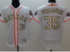 Houston Astros #35 Justin Verlander White World Series Champions Gold Program Flebase Jersey