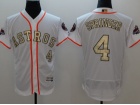 Houston Astros #4 George Springer White World Series Champions Gold Program Flebase Jersey