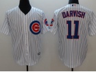 Chicago Cubs #11 Yu Darvish White Cool Base Jerseys