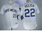 Milwaukee Brewers #22 Christian Yelich White Flex Base Jersey